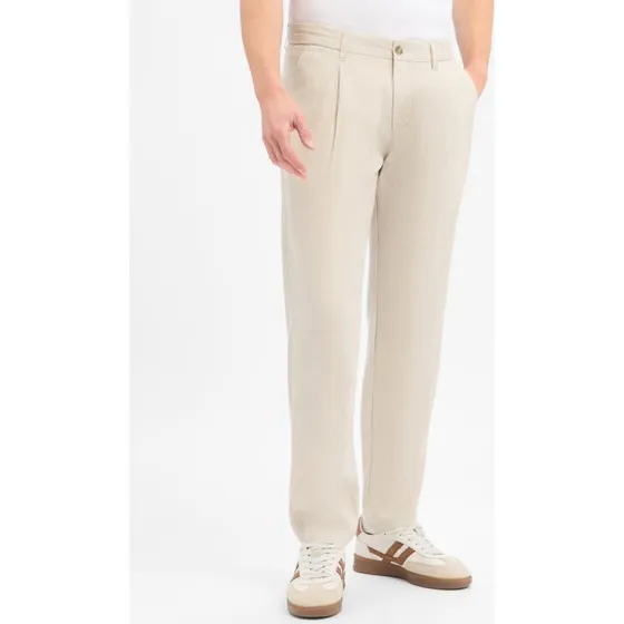 Marc O'Polo Spodnie Chino z Lnu Tapered Fit - Szare
