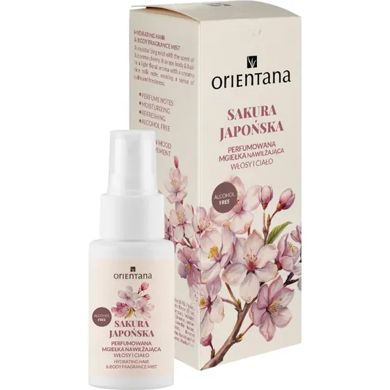 Orientana Sakura Perfumowana mgiełka nawilżająca do ciała i włosów 50ml