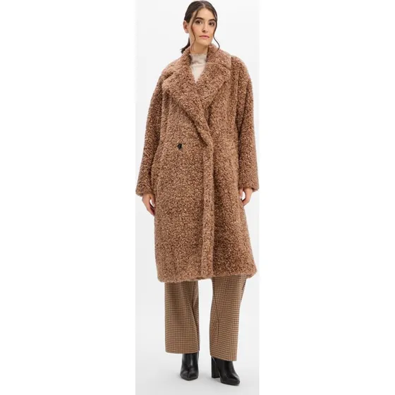 Hugo Płaszcz z futra teddy Malite-1 beige