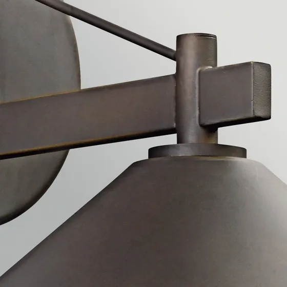 KICHLER Kinkiet zewnętrzny Ripley, stary brąz, 20 cm, aluminium, IP44