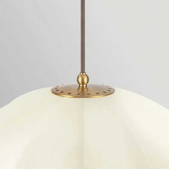 Elstead Żyrandol Crosby beżowo-złoty Ø 46 cm, 4 x E14
