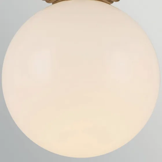 Elstead Otis Lampa sufitowa złoto/opalowa Ø 20 cm IP44 E27