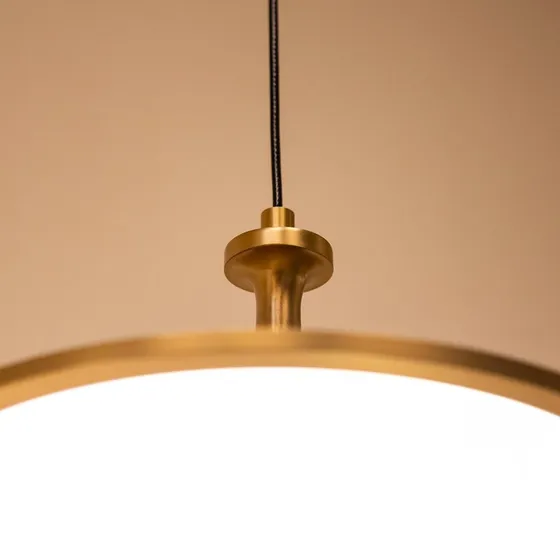 Żyrandol LED Issa Elstead, złoty, Ø 31 cm, ściemnialny