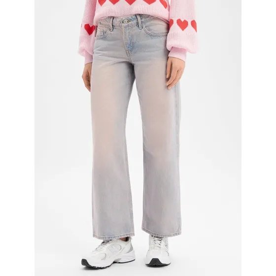 Levi's® Dżinsy Low Loose z szerokimi nogawkami - różowe