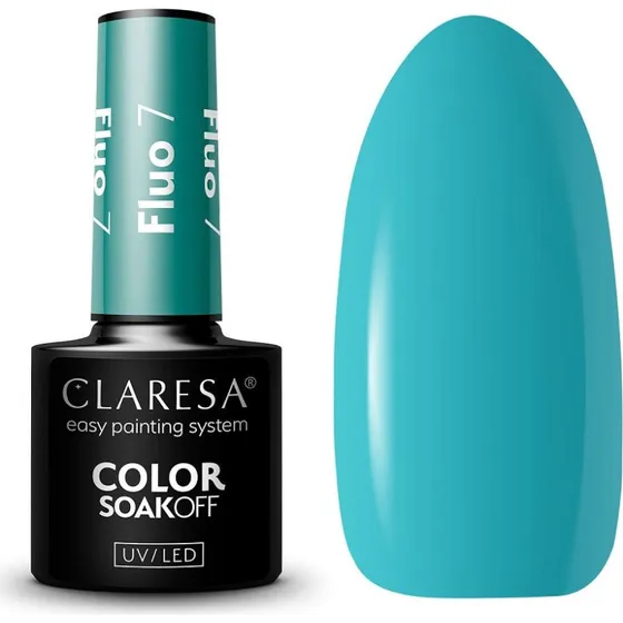 Claresa Soak Off UV/LED Fluo lakier hybrydowy 7, 5g