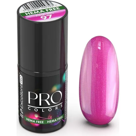 Excellent PRO Pro Colors Hema Free lakier hybrydowy 91 Glassy Pink 7g