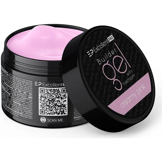 Excellent PRO Builder Gel With Thixotropy Creamy Pink 15g