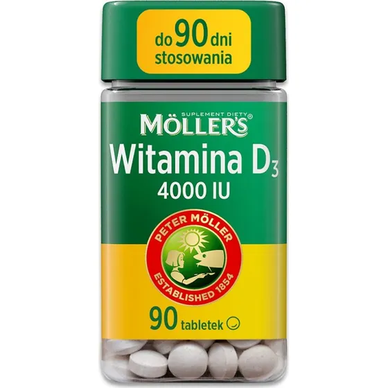 Möller's Witamina D3 4000 IU, 90 tabletek