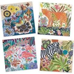 Djeco Zestaw artystyczny Tropiki z brokatem 8+