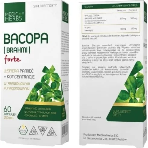 Medica Herbs Bacopa (Brahmi) Forte 60 kapsułek