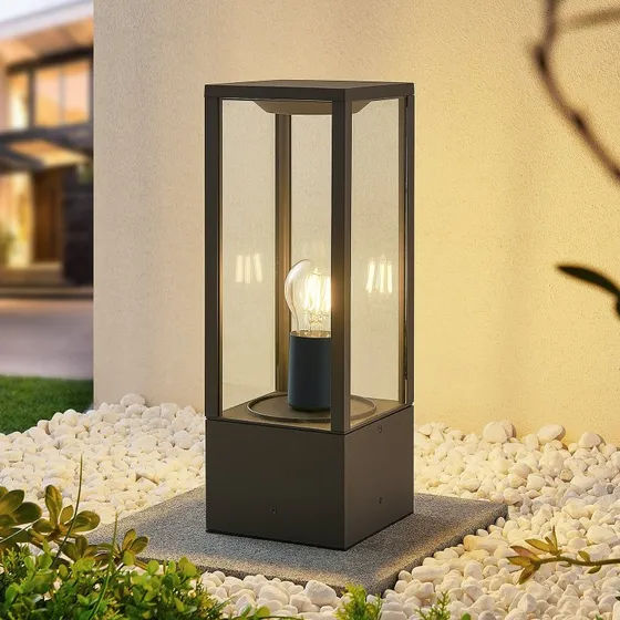 Lindby Peldar H40 Lampa ogrodowa Anthrazit/Clear