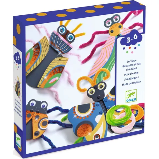 Djeco 08982 Zestaw artystyczny Błyszczące robaczki