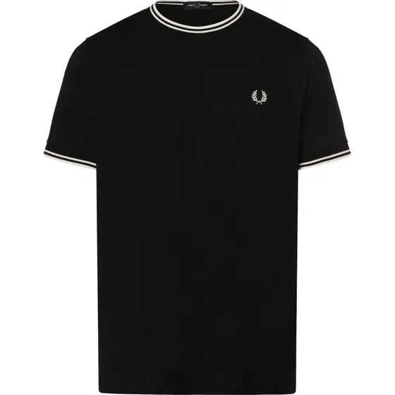 Fred Perry T-shirt Męski Czarny Bawełna XL
