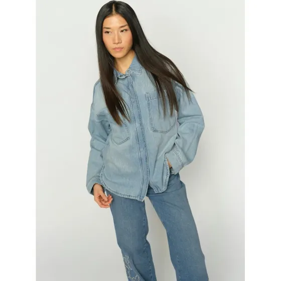 Mos Mosh Bluzka Jeansowa Emm Flower Blau