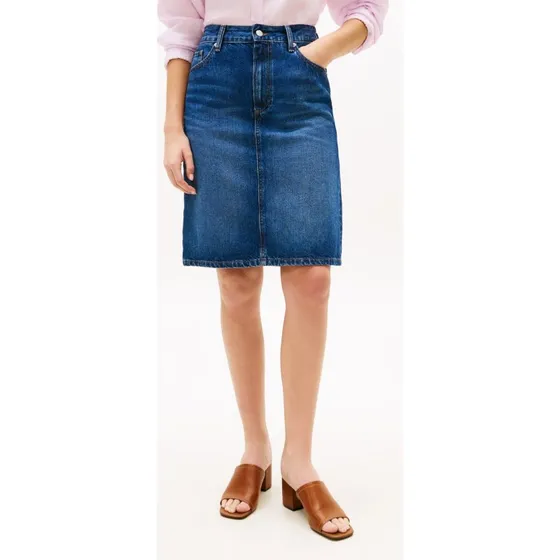 Tommy Hilfiger Spódnica Dżinsowa Doreen, Niebieska, Rozmiar 42