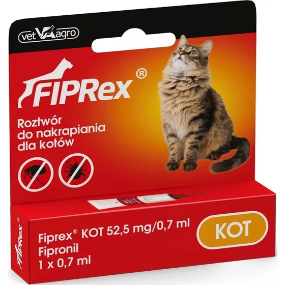 Fiprex Spot-on dla kotów - 1 pipeta x 0,7 ml
