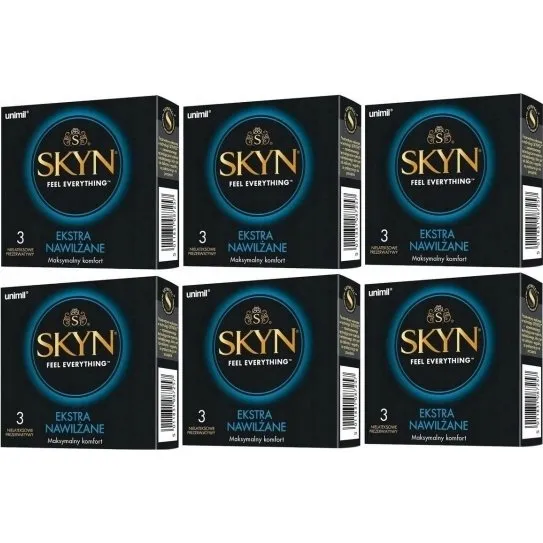 Prezerwatywy SKYN Extra Nawilżane 18 szt. (3x6 szt.)