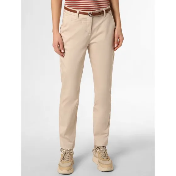 Chinosy Slim Fit z paskiem - Beżowe