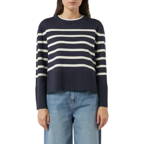 Sweter z dzianiny comma w paski z szerokimi rękawami