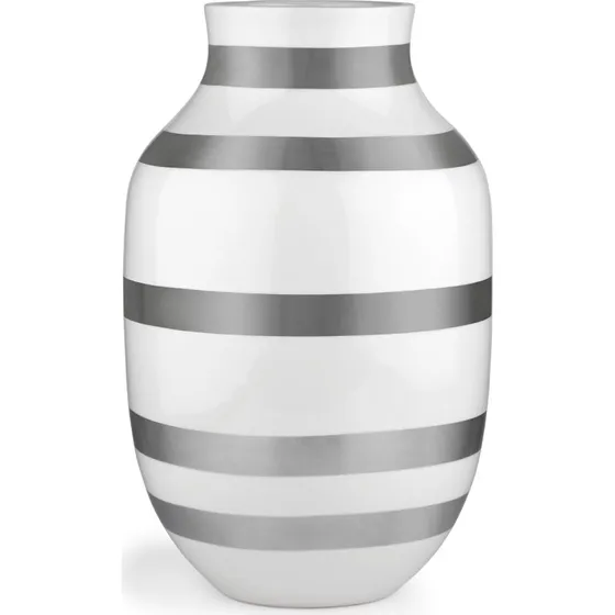 Kähler Omaggio Wazon 30 cm Srebrny