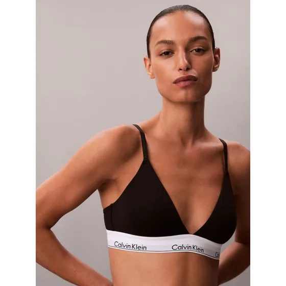 Calvin Klein Biustonosz Trójkątny Icon Cotton Modal Czarny