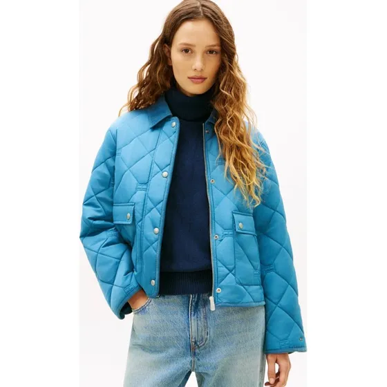 Tommy Hilfiger Kurtka Pikowana Niebieska S