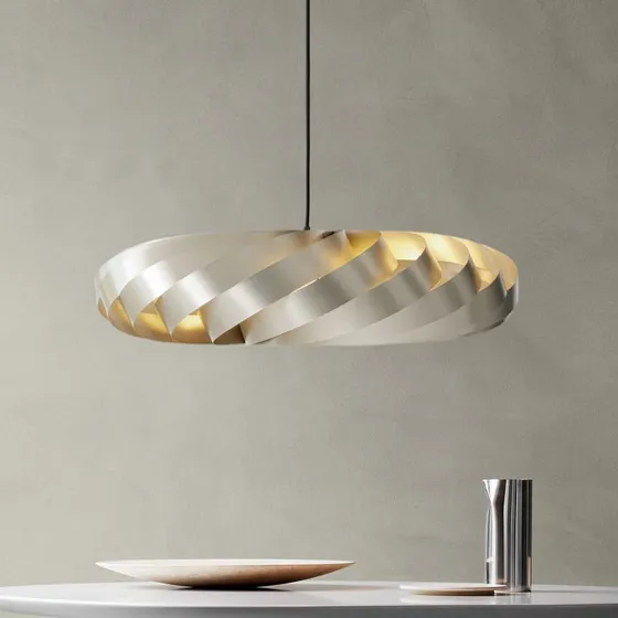 Tom Rossau Lampa wisząca TR5, złote aluminium, Ø 80 cm
