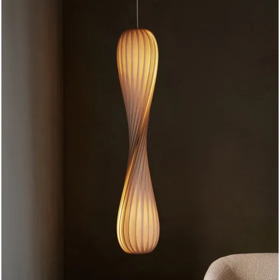 Tom Rossau Żyrandol TR7 z drewna brzozowego, 145 cm, E27