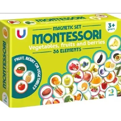 DoDo Zestaw magnetyczny Montessori Warzywa i owoce