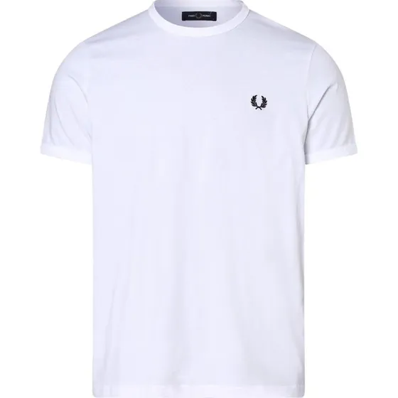 Fred Perry Koszulka Męska Biała z Haftem