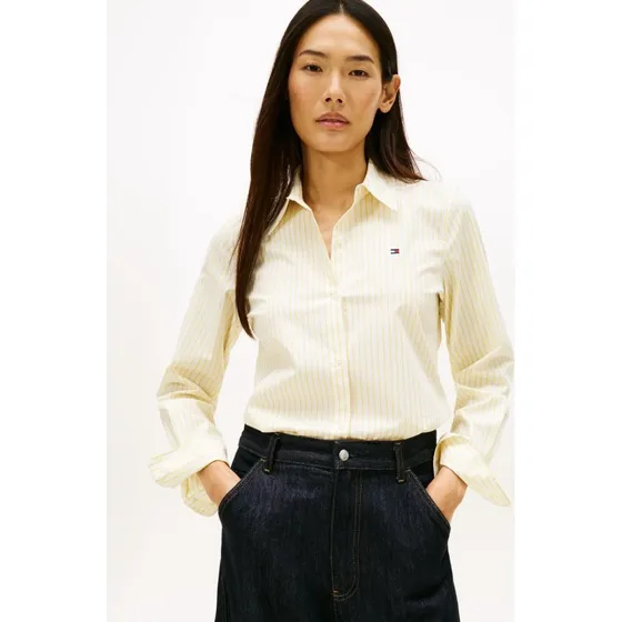 Tommy Hilfiger Koszula Damska z Bawełny Żółta