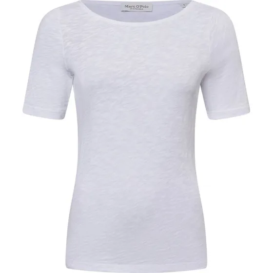 Marc O'Polo T-shirt damski z bawełny slub, biały, XL
