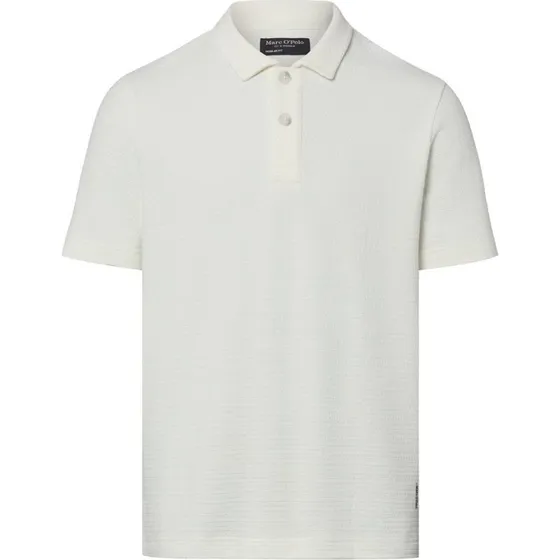 Marc O'Polo Koszulka Polo Męska z Bawełny Regular Fit - Biała