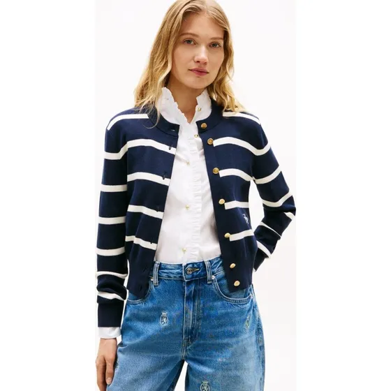 Tommy Hilfiger Kardigan Damski Niebieski XL