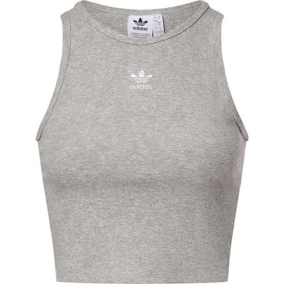 adidas Essentials Ribbed Tank - Koszulka Damska Szara