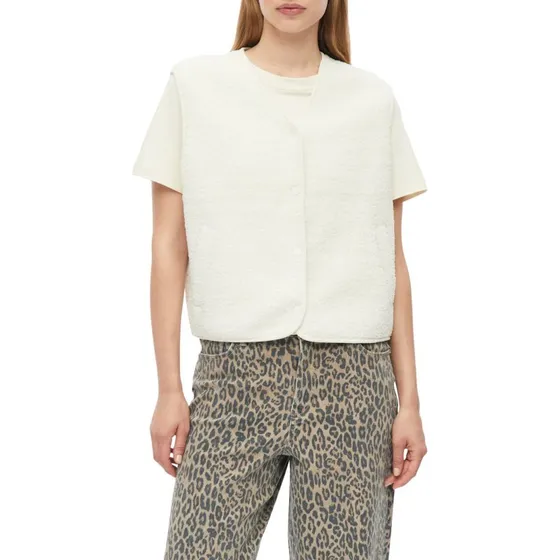 Kamizelka teddy S.Oliver Relaxed Fit - biała