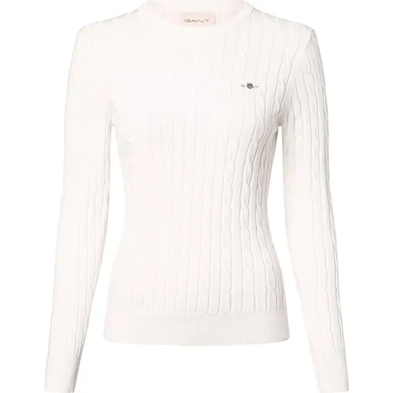 Gant Sweter Warkoczowy Biały XL
