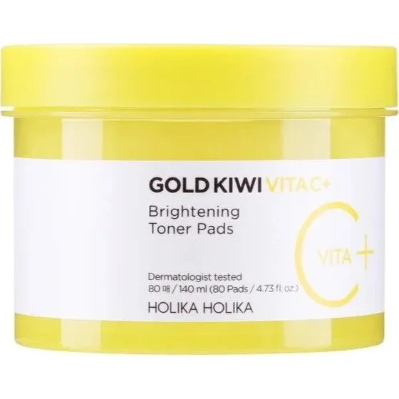 HOLIKA HOLIKA Gold Kiwi Vita C+ Brightening Toner Pads 80 szt.