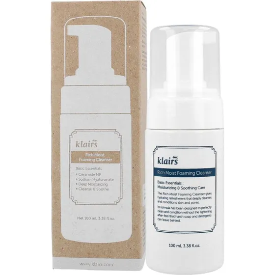 Klairs Rich Moist Foaming Cleanser 100ml - Hipoalergiczna pianka