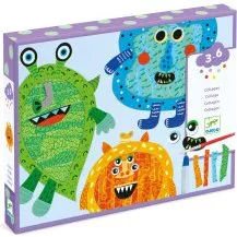 Djeco Zestaw artystyczny Kolaże Szczęśliwe Stworki 3+