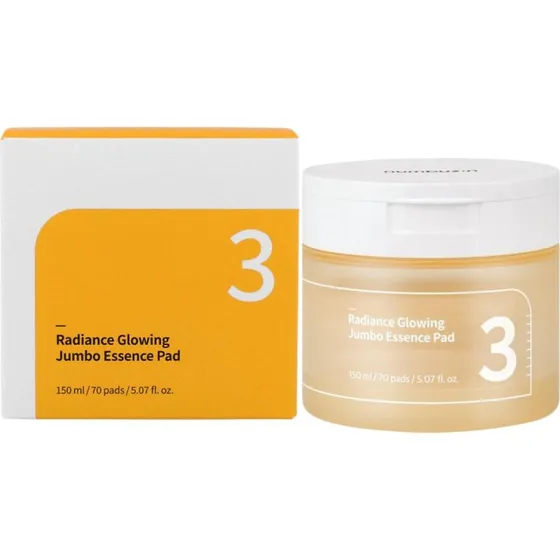 Numbuzin No.3 Radiance Glowing Jumbo Essence Pad, 70 szt./150ml
