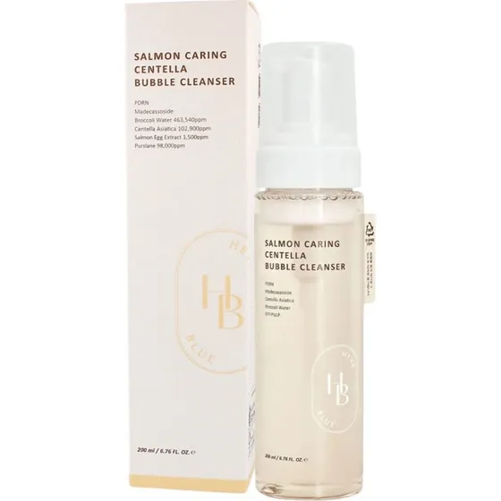 HEVEBLUE Salmon Caring Centella Bubble Cleanser, 200 ml