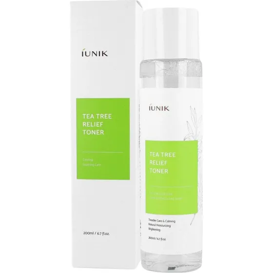 iUNIK Tea Tree Relief Toner 200 ml - kojący tonik do twarzy