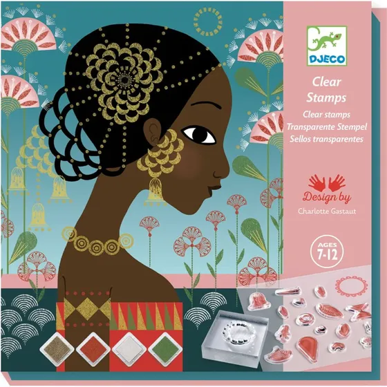 Djeco Zestaw artystyczny z pieczątkami Ozdoby
