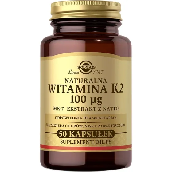 Solgar Witamina MK-7 K2 100µg 50 kapsułek