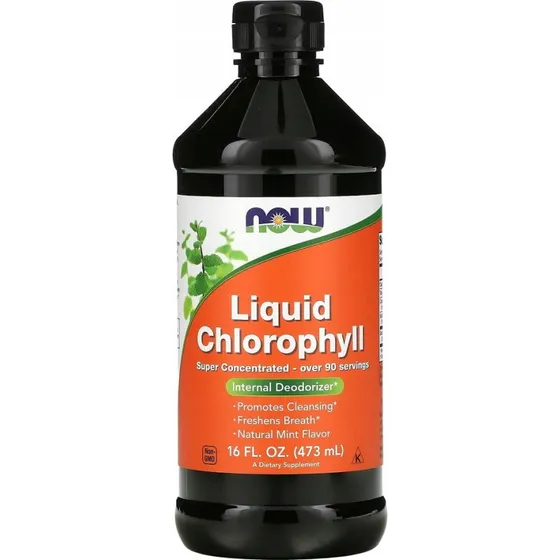 NOW Foods Chlorophyll Liquid 473 ml - Chlorofil w płynie
