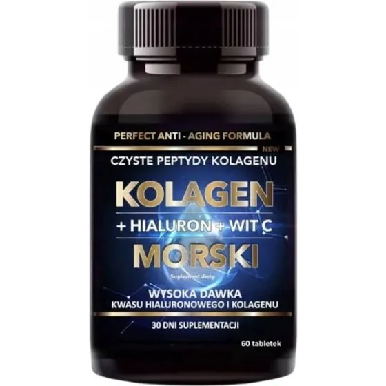 Intenson Kolagen morski + Hialuron + Witamina C, 60 tabletek