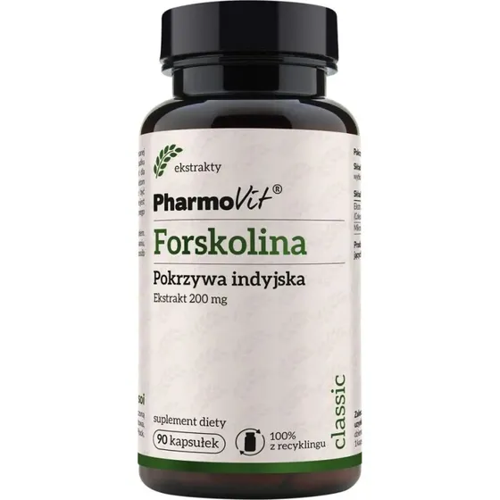 Pharmovit Forskolina 200mg Pokrzywa Indyjska 90 kapsułek