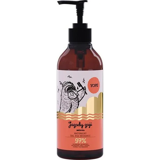 YOPE Żel pod prysznic naturalny Jagody goji i wiśnia 400ml