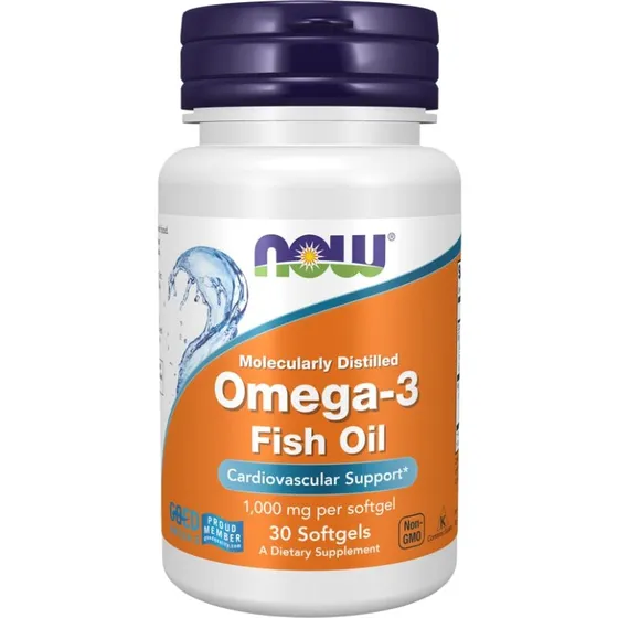 Now Foods Omega 3 Fish Oil DHA 120 mg EPA 180 mg 30 kapsułek
